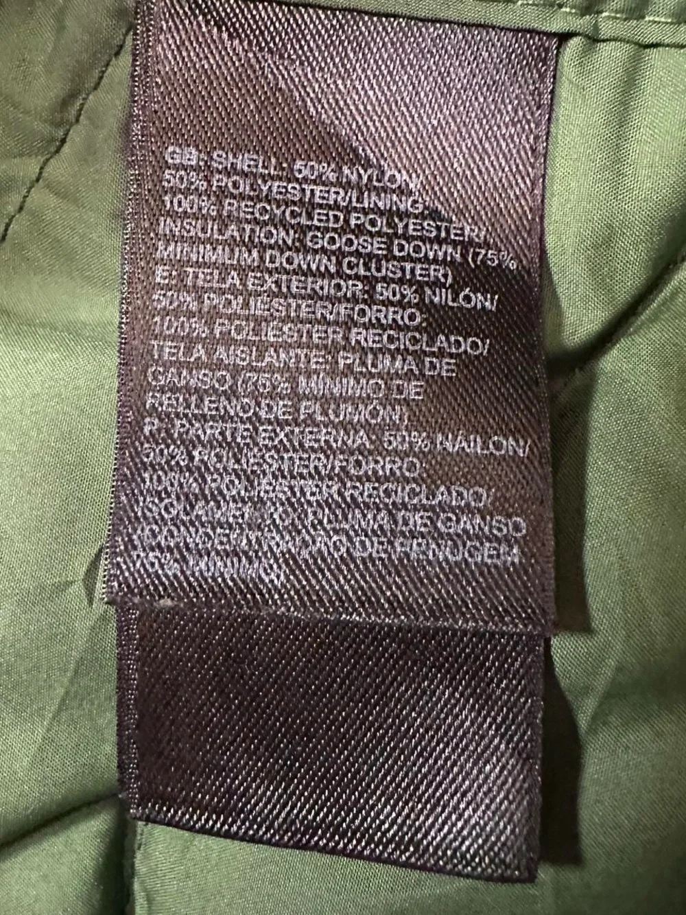 The‎ North Face Men’s Terra Peak Goose Down 600 Green Puffer Jacket Size Medium